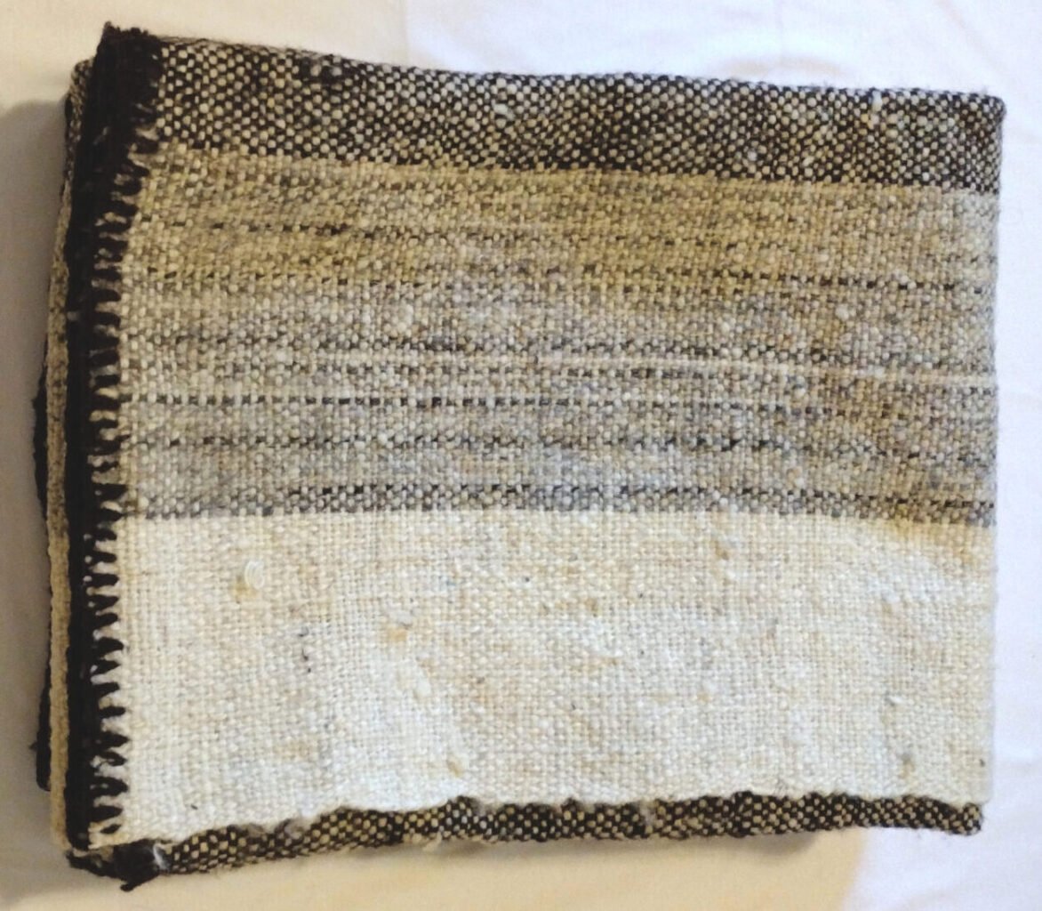 Ruana12a 100% hand-woven wool poncho