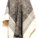 Ruana12c 100% hand-woven wool poncho