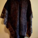 Pure Wool Hand-woven poncho Wool hand-woven Poncho made with pure dark colored yarn.