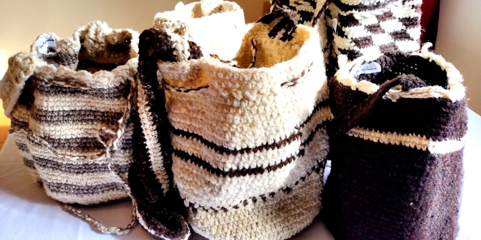 Wool handbags