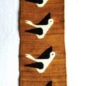 Wool bird lovers tapestry. Narrow, wool tapestry will birds.